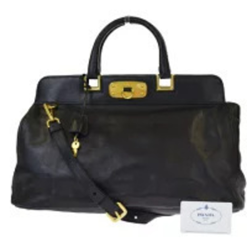 Prada Handbag shoulder bag black leather